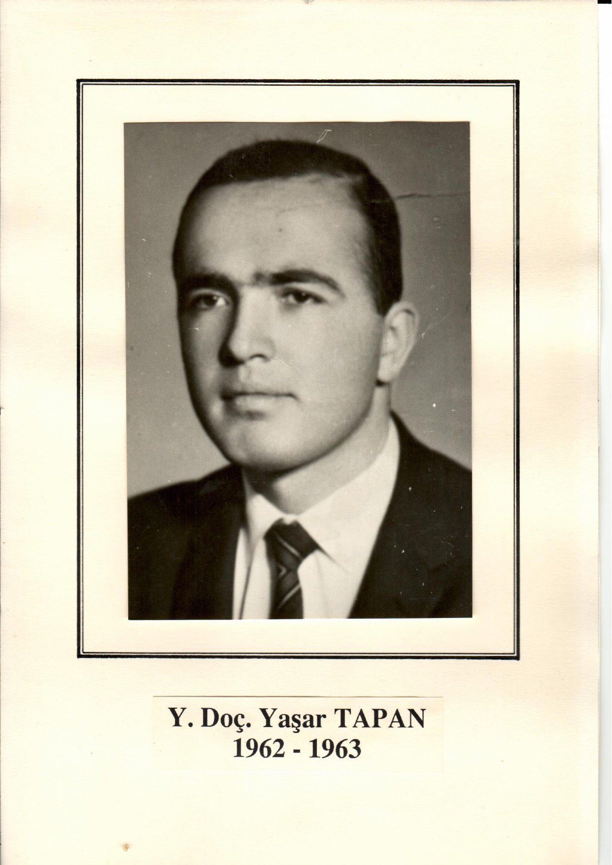 Asst. Prof. Dr. Yaşar Tapan